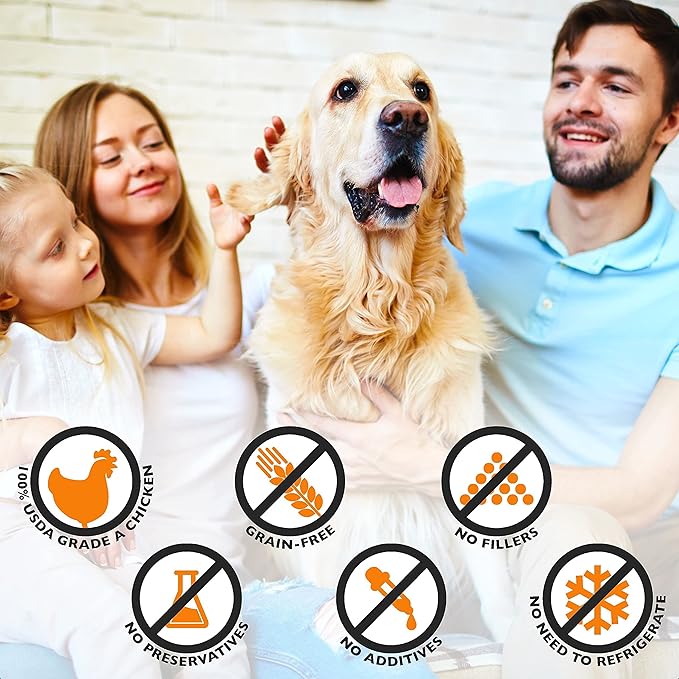 Emmy's Best EBPP Chicken Jerky Dog Treats Made in USA - 100% Natural Dog Jerky Treats Made with Real Chicken - Grilled Chicken Strips for Medium Dogs, Large Dogs and Small Dogs