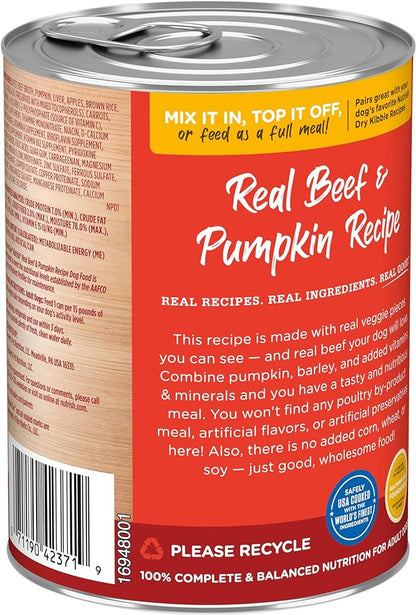 Rachael Ray Nutrish Wet Dog Food, Beef & Pumpkin, 13 Ounce Can (Pack of 12)