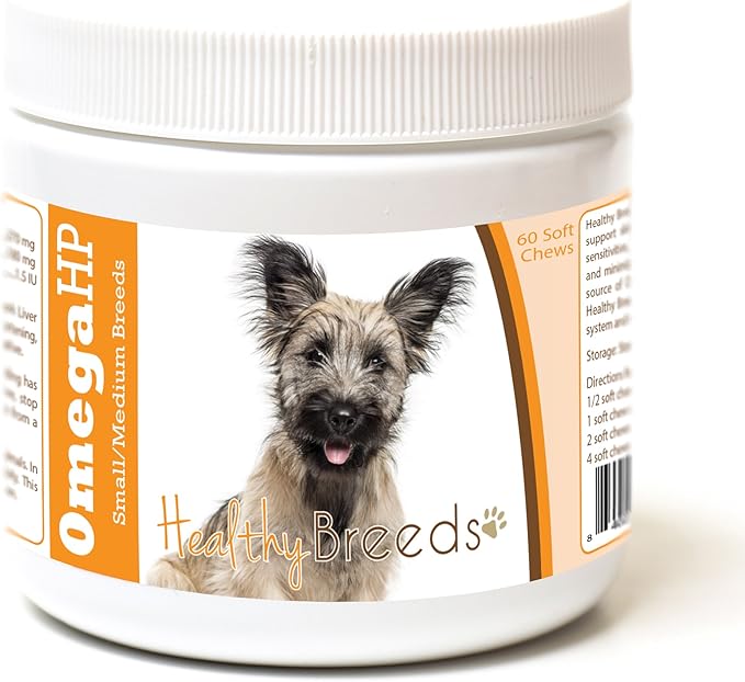 Healthy Breeds Skye Terrier Omega HP Fatty Acid Skin and Coat Support Soft Chews 60 Count