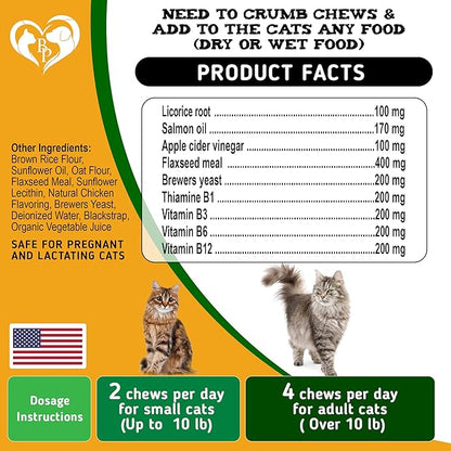 Flea and Tick Prevention Chewable Pills for Dogs and Cats - Revolution Oral Flea Treatment for Pets - Pest Control & Natural Defense - Chewables Small Tablets Made in USA (Chicken (for Cats))