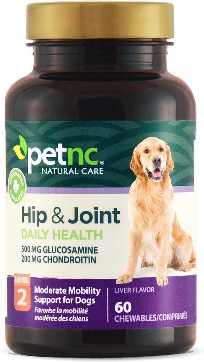 PetNC Natural Care Hip and Joint Health Moderate Chewables for Dogs, 60 Count