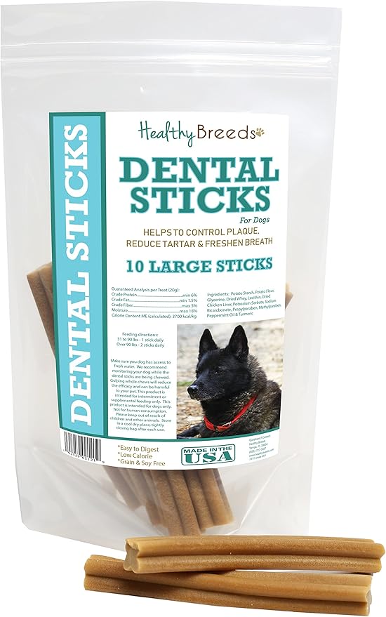 Healthy Breeds Norwegian Elkhound Dental Sticks Large 10 Count