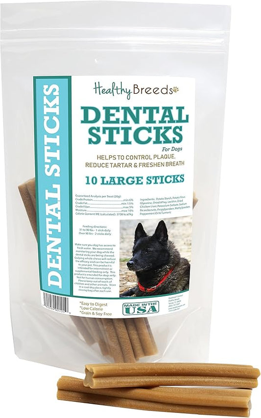 Healthy Breeds Norwegian Elkhound Dental Sticks Large 10 Count