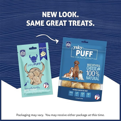 Himalayan Dog Chew Yak Cheese Treats, 100% Natural, Long Lasting, Gluten Free, Healthy & Safe, Lactose & Grain Free,Cheese Flavor Crispy Puffed Treat, For All Breeds, 2 oz (Package Updated to 3 oz)