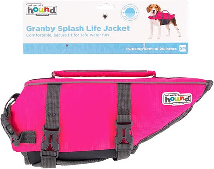 Outward Hound Granby Splash Pink Dog Life Jacket, Small