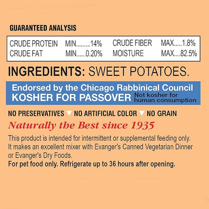 Evanger's Grain-Free Sweet Potato for Dogs & Cats - 24, 6 oz Cans