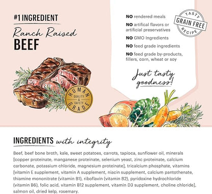 The Honest Kitchen One Pot Stews: Roasted Beef Stew with Kale, Sweet Potatoes & Carrots Wet Dog Food, 10.5 oz x6