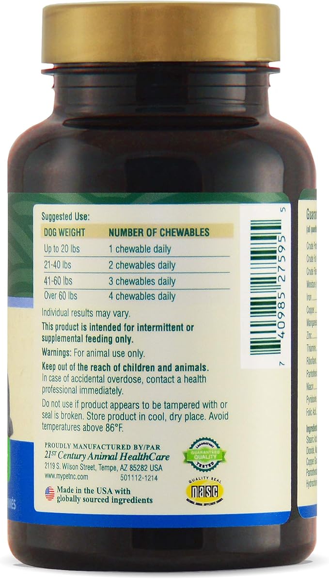 PetNC Natural Care Senior Multi Chewables for Dogs, 60 Count