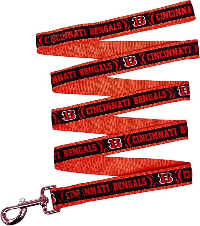 NFL PET Leash Cincinnati Bengals Dog Leash, Small Football Team Leash for Dogs & Cats. A Shiny & Colorful Cat Leash & Dog Leash Licensed by The NFL