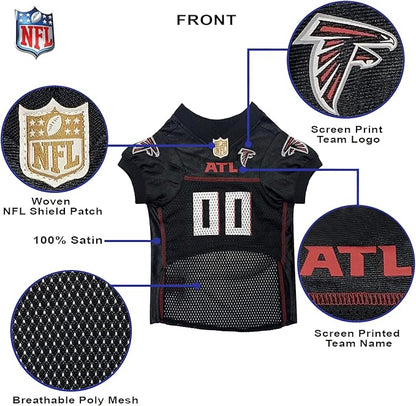 NFL Atlanta Falcons Dog Jersey, Size: XX-Large. Best Football Jersey Costume for Dogs & Cats. Licensed Jersey Shirt