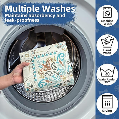Washable Pee Pads for Dogs- 2 Packs Super Absorbent Reusable Puppy Pads 100% Waterproof Dog Pee Pads Washable Puppy Pads Non-Slip Whelping Pads Leakproof Urine Dog Training Pads 18''x24''
