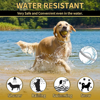 4 Pack Flea Collar for Dogs, 32 Months Flea and Tick Prevention for Dogs, Waterproof Dog Flea Collar, Dog Flea and Tick Treatment, Adjustable Flea and Tick Collar for Dogs Puppy-Black&Gray