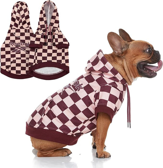 Reebok Dog Hoodie – Fleece Dog Sweater with Leash Hole, Cold Winter Dog Sweatshirt for Small Medium and Large Dogs, Premium Dog Fall Sweater Pullover Hoodie, Cozy Warm Perfect Dog Christmas Outfit