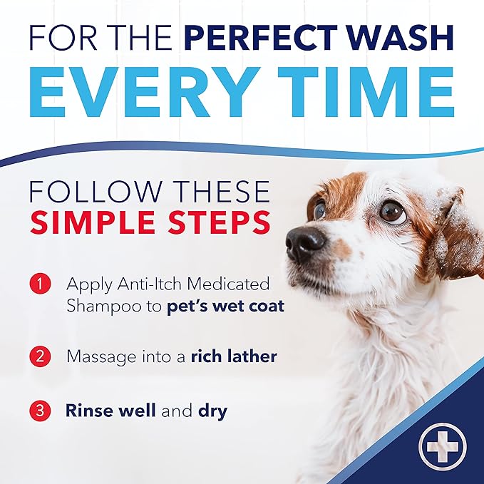 TropiClean Oxymed Medicated Cat & Dog Shampoo for Itchy Skin | Skin Soothing Oatmeal Shampoo for Dogs & Cats | 20 oz