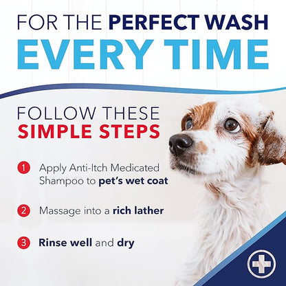 TropiClean Oxymed Medicated Cat & Dog Shampoo for Itchy Skin | Skin Soothing Oatmeal Shampoo for Dogs & Cats | 20 oz