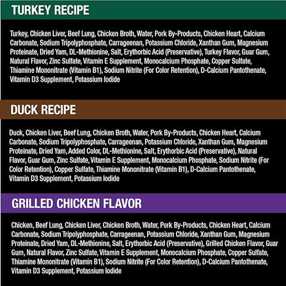 CESAR Adult Wet Dog Food Classic Loaf in Sauce Poultry Lovers Variety Pack, 3.5 oz. Easy Peel Trays with Real Chicken, Turkey or Duck, Pack of 36