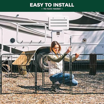 FXW Rollick Dog Playpen for Yard, RV Camping│Patented, 40 inch 24 Panels