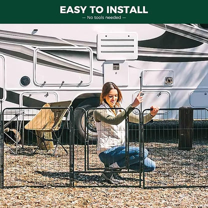 FXW Rollick Dog Playpen for Yard, RV Camping│Patented, 40 inch 48 Panels
