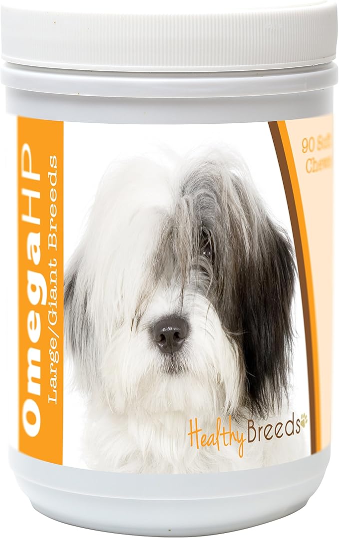 Healthy Breeds Old English Sheepdog Omega HP Fatty Acid Skin and Coat Support Soft Chews 90 Count