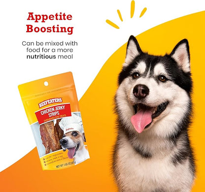 Beefeaters Chicken Jerky Strips Dog Treat, 1.65oz, Case of 12
