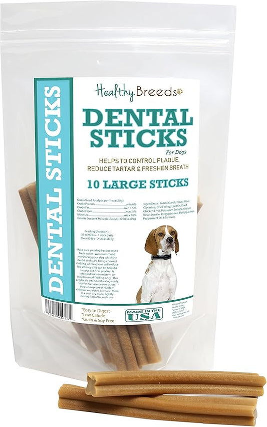 Healthy Breeds English Pointer Dental Sticks Large 10 Count