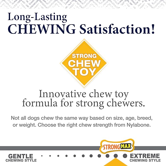 Nylabone Gourmet Style Strong Dog Chew Toy Bundle Bacon & Peanut Butter Small/Regular (2 Count)