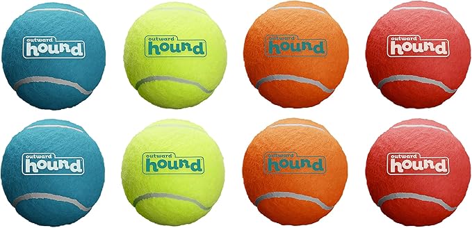 Outward Hound Squeaker Ballz Fetch Dog Toy, XS, 8-Pack