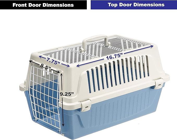 Ferplast Atlas Pet Carrier | Small Pet Carrier for Dogs & Cats w/Top & Front Door Access