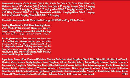 Milk-Bone Original Brushing Chews 18 Large Daily Dental Dog Treats Scrubbing Action Helps Clean Teeth