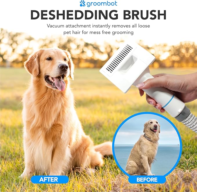Pet Grooming Kit & Vacuum, Low Noise Suction, 2.5L Large Hair Collection Box, 5 Professional Grooming Tools for Shedding, Trimming, and More for Dogs Cats and Other Animals