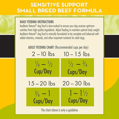 AvoDerm Advanced Sensitive Support Grain-Free for Small Breeds, Sensitivities, Beef Formula, 4lb
