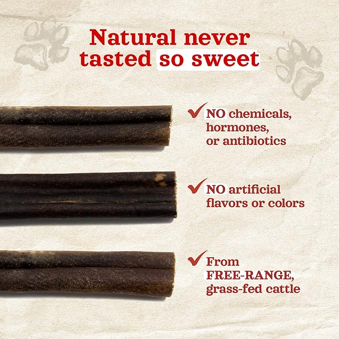 Natural Farm Peanut Butter Flavor Collagen Sticks for Dogs (12 Inch, 5 Pack), Long-Lasting Beef Collagen Sticks, Rawhide Alternative Chews with Chondroitin & Glucosamine, Low-Fat Dental Treats