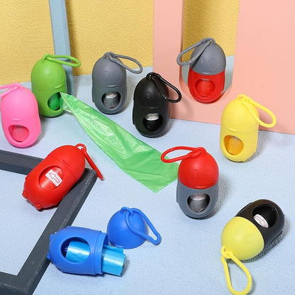 Zhehao 50 Pcs Dog Poop Trash Bag Holder Dispenser Dog Poop Waste Bag Holder Plastic Dog Waste Bag for Leash with Hook and Leak Proof PET Waste Bags for Walking Hiking Camping (Penguin)