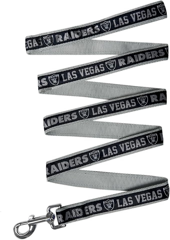 NFL PET Leash Las Vegas Raiders Dog Leash, Small Football Team Leash for Dogs & Cats. A Shiny & Colorful Cat Leash & Dog Leash Licensed by The NFL