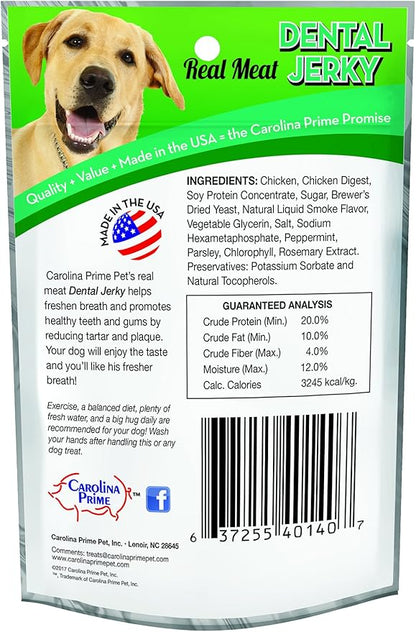Carolina Prime Pet 40141 Dental Jerky Treat For Dogs ( 1 Pouch), One Size
