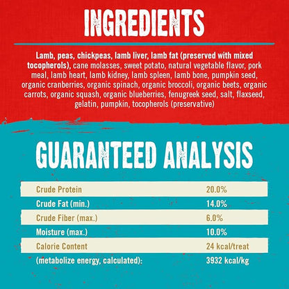 Stella & Chewy's Freeze-Dried Raw Coated Dog Biscuits – Grass-Fed Lamb Recipe – Protein Rich, Grain Free Dog & Puppy Treat – Great Snack for Training & Rewarding – 9 oz Bag