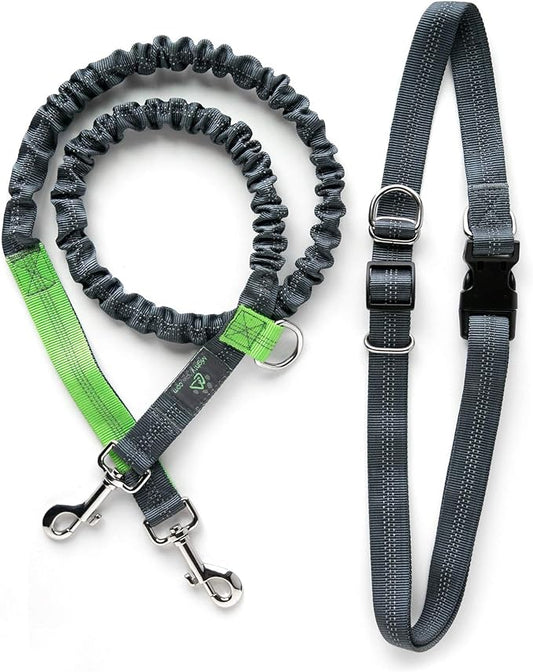 Mighty Paw Hands Free Dog Leash | Bungee Waist Leash for Dog Walking. Dog Running Leash Hands Free. Hands Free Leash for Large Dogs, Medium & Small Dogs. Dog Leash Waist Belt (36" - 48") Up To 150 lbs