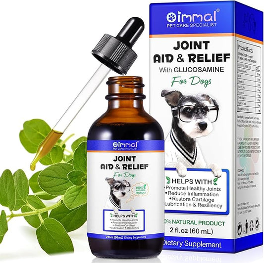 Dog Joint Aid & Relief Supplement - w/Chondroitin and Glucosamine HCl - Reliving Joint Pain & Reducing Inflammation for Senior Dogs, Active Adults, or Puppies