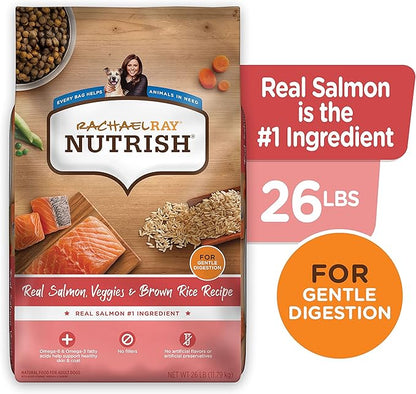 Rachael Ray Nutrish Salmon Dry Dog Food, 26 Pound Bag