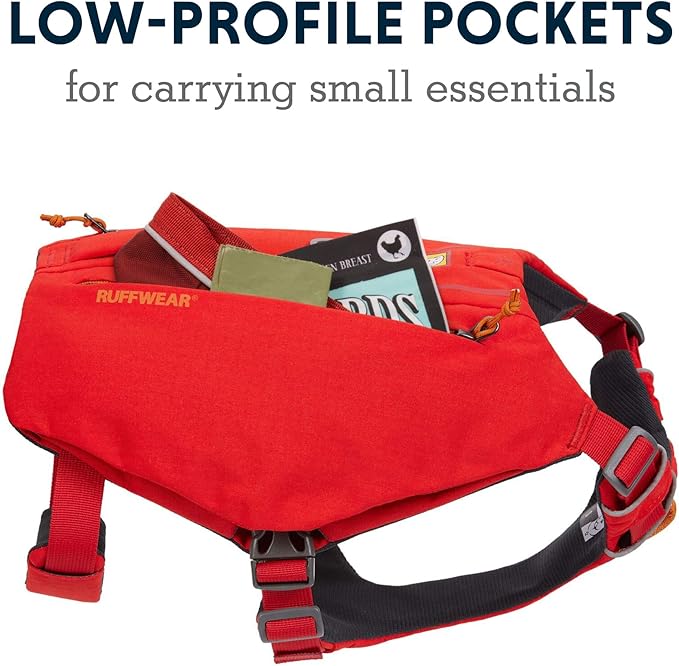 Ruffwear, Switchbak Dog Harness, Pack & Harness Hybrid for Day Trips & Everyday Use, Red Sumac, Medium