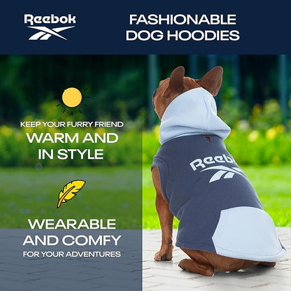 Reebok Dog Hoodie – Fleece Dog Sweater with Leash Hole, Cold Winter Dog Sweatshirt for Small Medium and Large Dogs, Premium Dog Fall Sweater Pullover Hoodie, Cozy Warm Perfect Dog Christmas Outfit