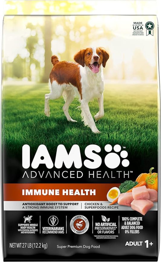 IAMS Advanced Health Immune Health Adult Dry Dog Food Chicken & Exclusive Superfoods Medley Recipe, 27 lb. Bag