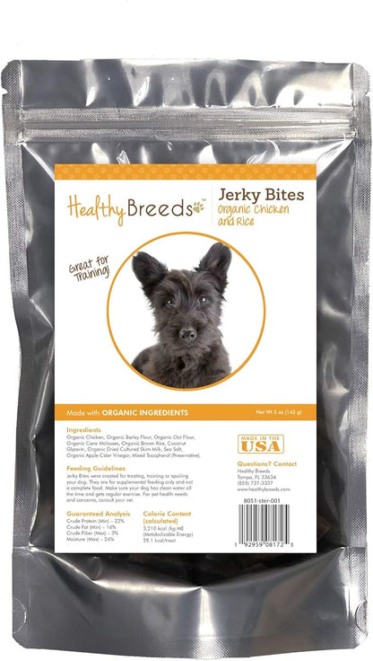 Healthy Breeds Scottish Terrier Jerky Bites Chicken & Rice Recipe Dog Treats 5 oz