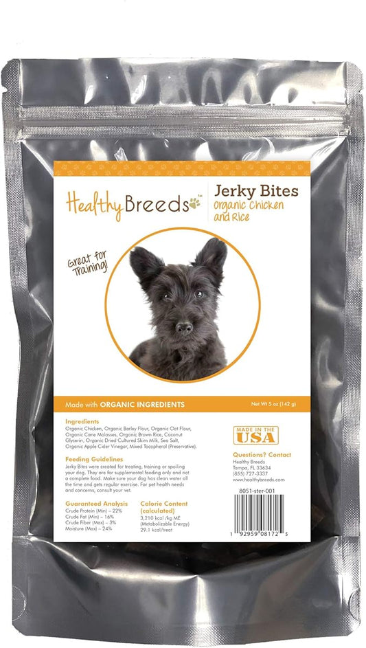 Healthy Breeds Scottish Terrier Jerky Bites Chicken & Rice Recipe Dog Treats 5 oz