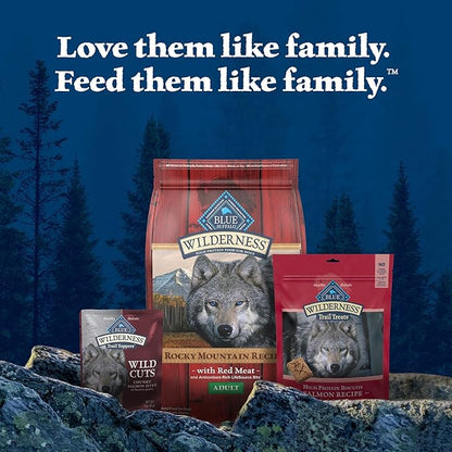 Blue Buffalo Wilderness Trail Toppers Wild Cuts High Protein Natural Wet Dog Food, Chunky Salmon Bites in Hearty Gravy 3-oz pouches (Pack of 24)
