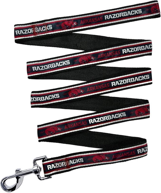 NCAA PET Leash, Small, Arkansas Razorbacks, Dog Leash, Shiny & Colorful Leash for Dogs & Cats Licensed by The NCAA, New Version