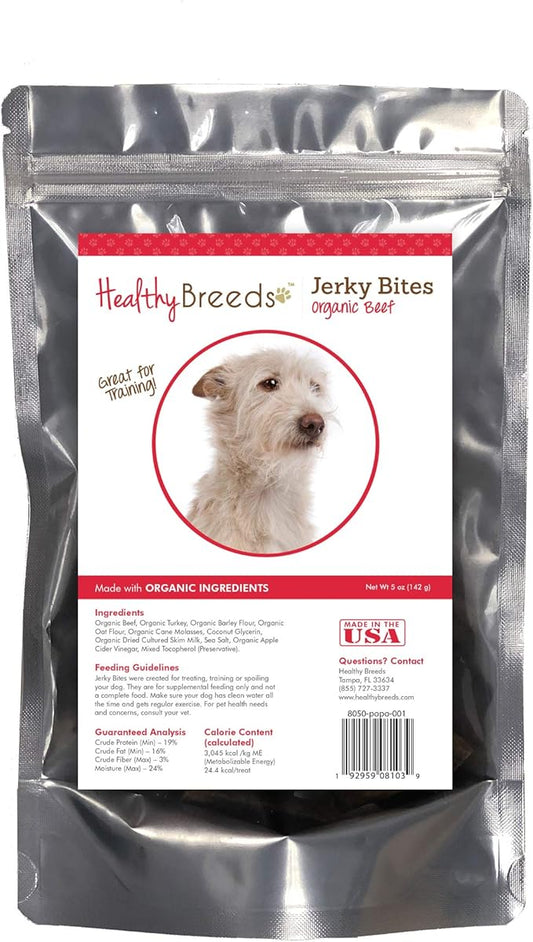 Healthy Breeds Portuguese Podengo Pequeno Jerky Bites Beef Recipe Dog Treats 5 oz