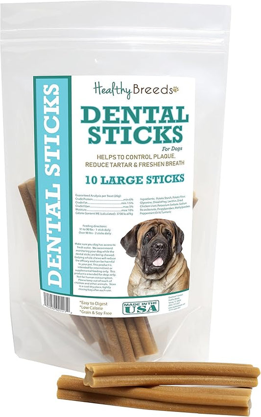 Healthy Breeds Mastiff Dental Sticks Large 10 Count