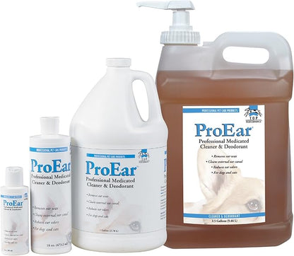 Top Performance ProEar Professional Medicated Ear Cleaners — Versatile and Effective Solution for Cleaning Dog Ears, Gallon