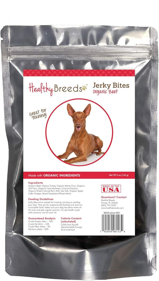 Healthy Breeds Pharaoh Hound Jerky Bites Beef Recipe Dog Treats 5 oz